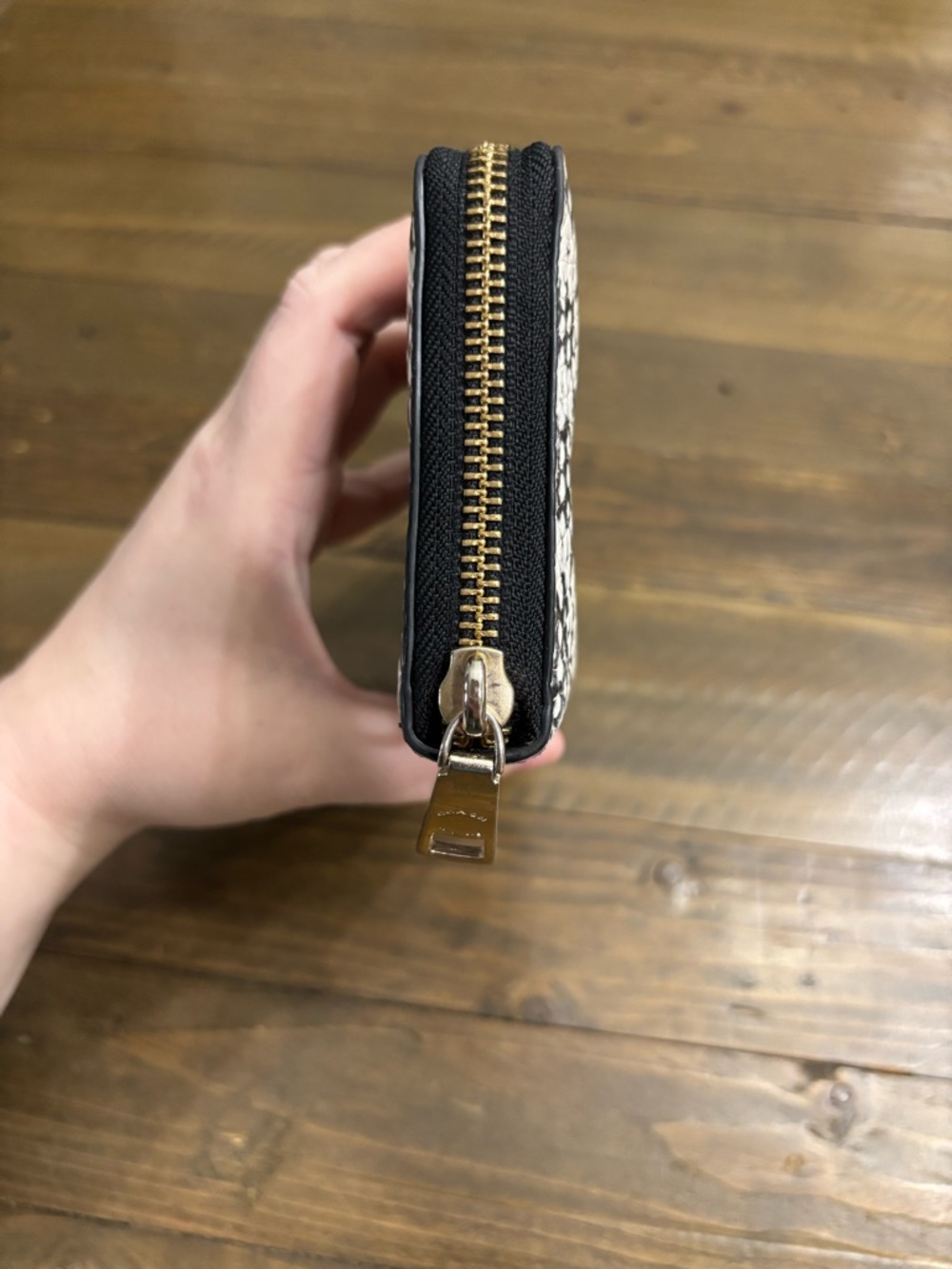 Coach Accordian Zip Wallet in Python-Embossed Leather - Picture 5 of 11